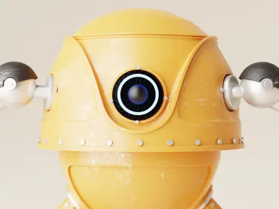 Robot V23 Low-poly 3D model