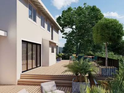 3D Exterior Scene 3D model design garden and landscape  3D model