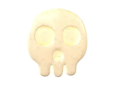 Twitter Skull Emoji Chocolate V1 002 Low-poly 3D model