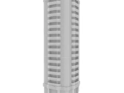 Skyscraper tall building Low-poly 3D model buy