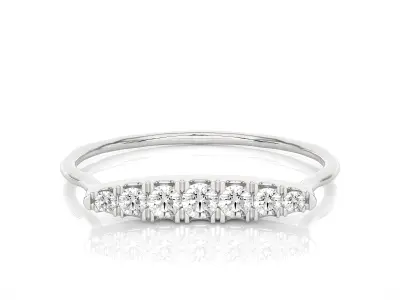 Light Minimalist Diamond Ring 3D print model