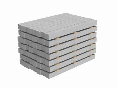 Stack Of Concrete Slabs 3D model buy