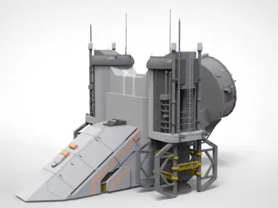 sci-fi radar 3D model