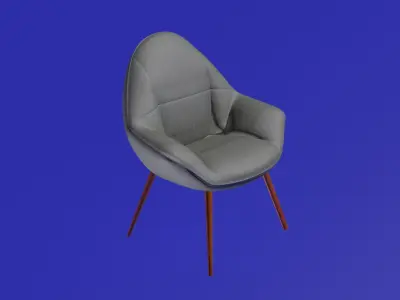 Comfortable dining chair 3D model