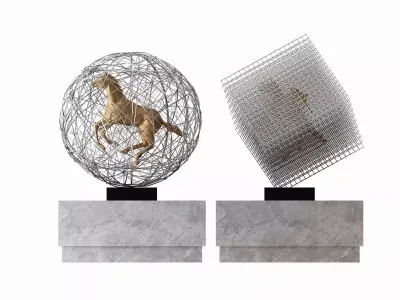 Combination Modern Sculpture 3D model