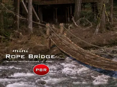 Mini Rope Bridge Free 3D model