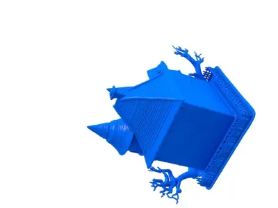 Halloween Ghost -  Haunted House -  Halloween Graveyard  3D print model