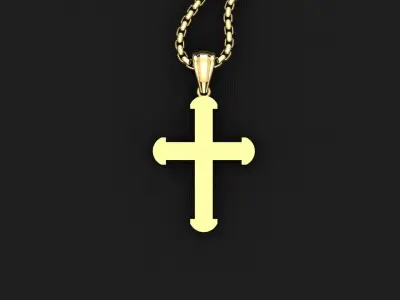 High Cross Pendant Light Gold 18K 3CP040 3D print model