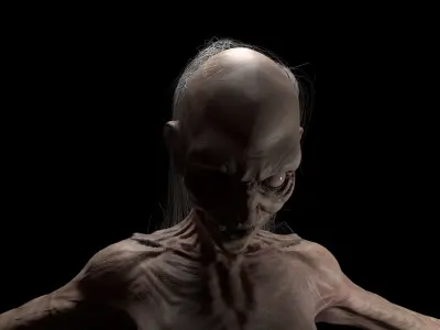 WITCH 3D MODEL zombie Low-poly 3D model