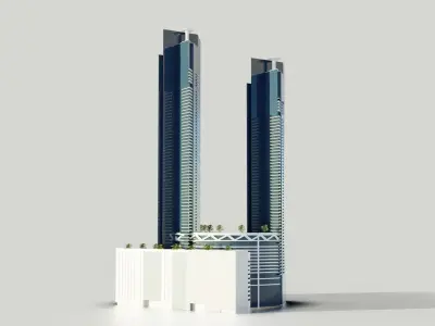 Sumou towers - Saudi arabia jeddah 3D model