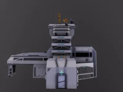 Planetary Station 01 Low-poly 3D model