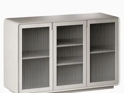 Modern Wood Sideboard 3D model
