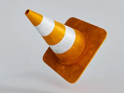 Traffic Cone Low Poly PBR 3D Model Low-poly 3D model