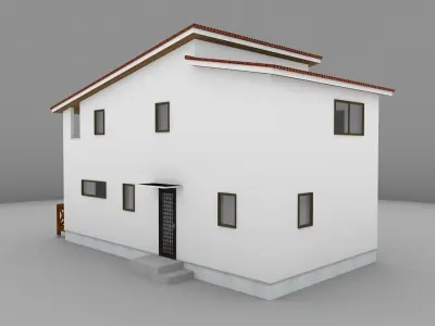 House model for background 28 Low-poly 3D model