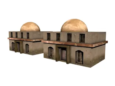 Afghan House Low-poly 3D model