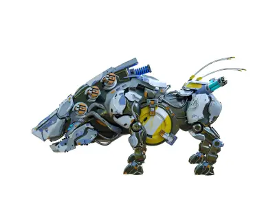 Mechanical Beast Low-poly 3D model