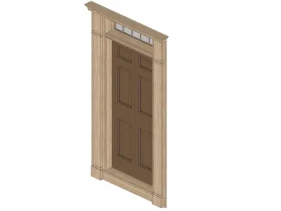 Entrance classic door 3D model buy