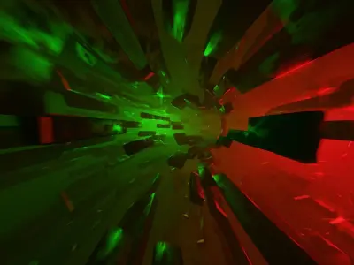 SciFi Tunnel Time Warp Portal or  tunnel animation Low-poly 3D model