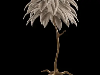 Feather floor lamp 3D model