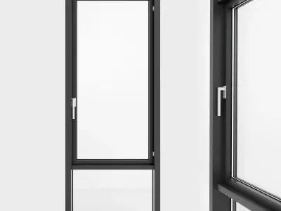 Panoramic glazing Stained glass 85 Low-poly 3D model