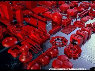 Ultimate Kitbash Set - 120 Pieces  3D model