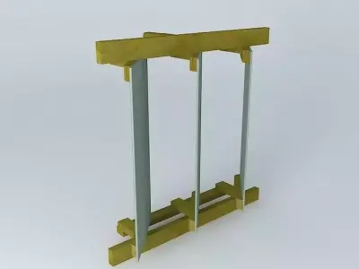 Louvre window for timber frame greenhouse Free 3D model