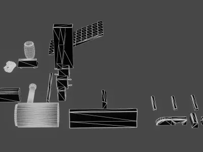 Low Poly Construction Materials 3D Pack Low-poly 3D model