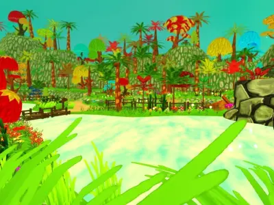 Toon Forest Environments Low-poly 3D model