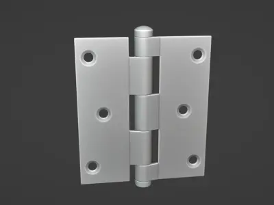 Door Hinges Low-poly 3D model