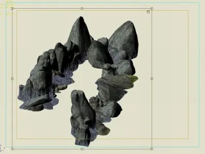 Shan Mu Lin - black wind stone 01 3D model