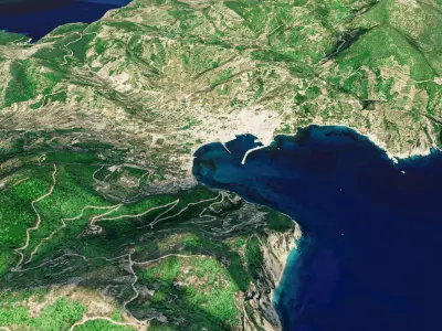 Skopelos island full 3d model terrain 3D model