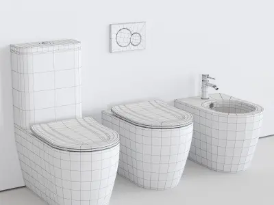 Scarabeo Ceramiche Moon WC Low-poly 3D model