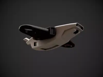 Low Poly Sci-Fi  Drone - 5 -  Textured Low-poly 3D model