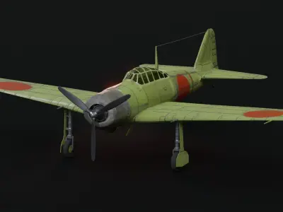 Mitsubishi A6M2 Zero Free 3D model