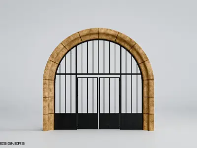 Roman Arch Gate Low-poly 3D model
