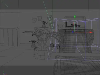 cartoon bedroom 3D model