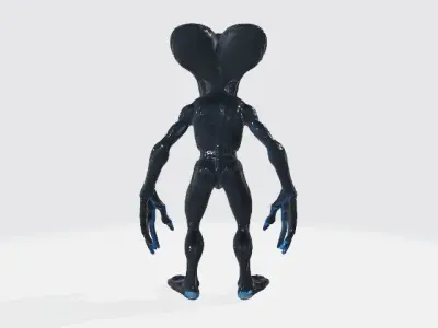 Black alien 3D model