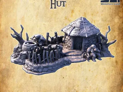Troll Hut Tabletop Terrain 28MM  3D Print Model 3D print model