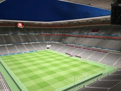 Allianz Arena at Day and Night 3D model