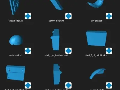 Rebel Trooper Helmet bundle set 3D print model