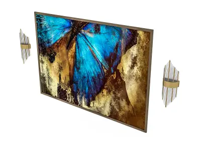 3d painting and sconce 3D model Low-poly 3D model