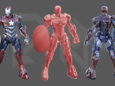 Iron Patriot MK 41 Super Soldier 3D model