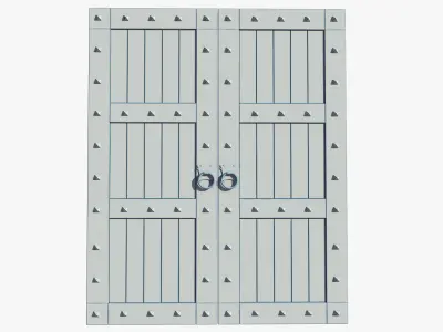 Medieval Door Low-poly 3D model