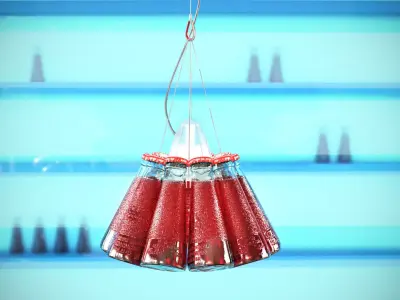 Campari coca cola bottle light 3D model