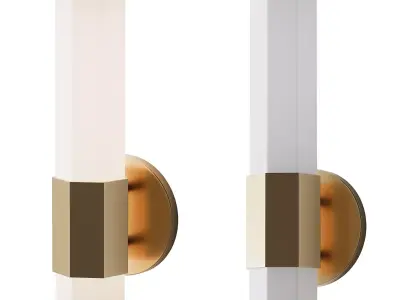 Contemporary Hexagon LED Bath Sconce 3D model