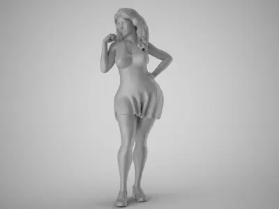 Summer City Woman 4 3D print model