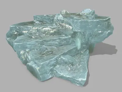 Stair crystal Low-poly 3D model