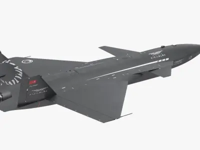  Bayraktar Kizilelma Fighter Jet Flying 