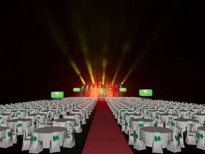 3d stage design for big event - 10 design 3d model Texture
