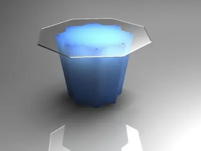 tablarabomoresque octagonal table with light Free 3D model